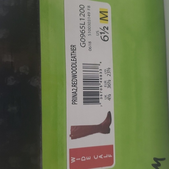 641- Sam Edelman Prina2 Red Wood Leather Women's Boots Size 6.5 Wide Calf NWT - Picture 11 of 13